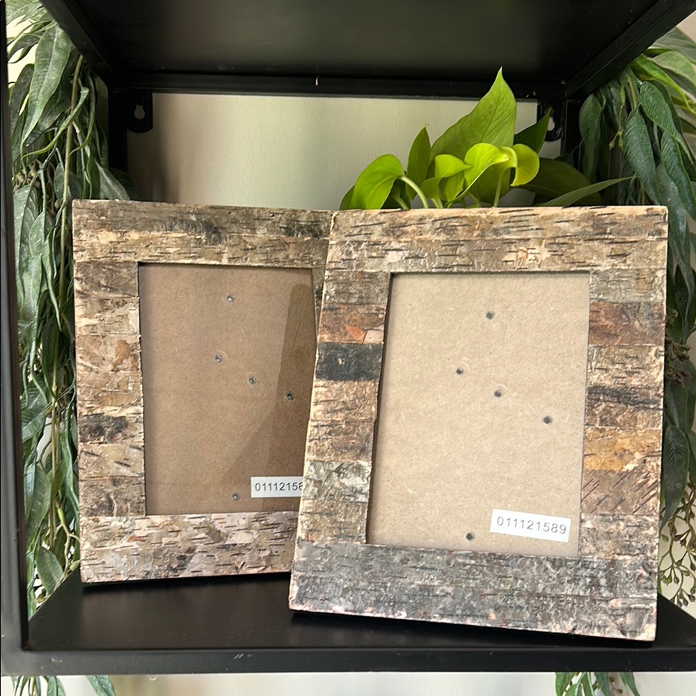 Rustic Bark Photo Frame Set